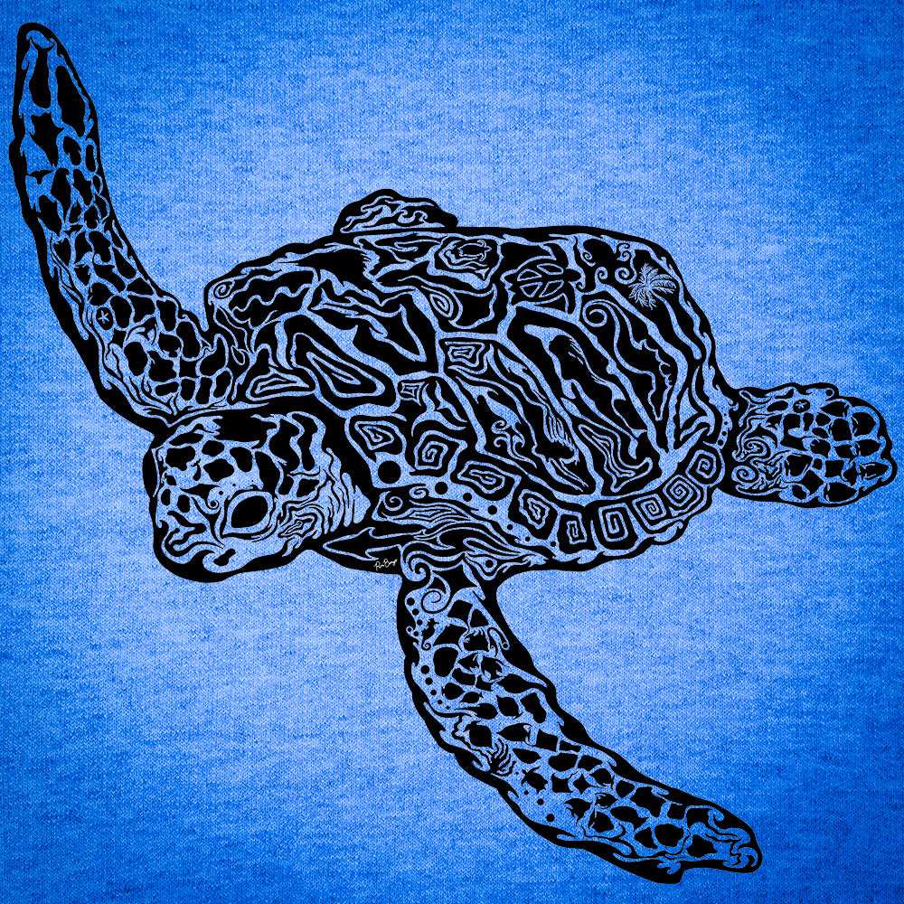 Sea Turtle | Zentangle Animal Art | Tie Dye Crop Top Crop Tops