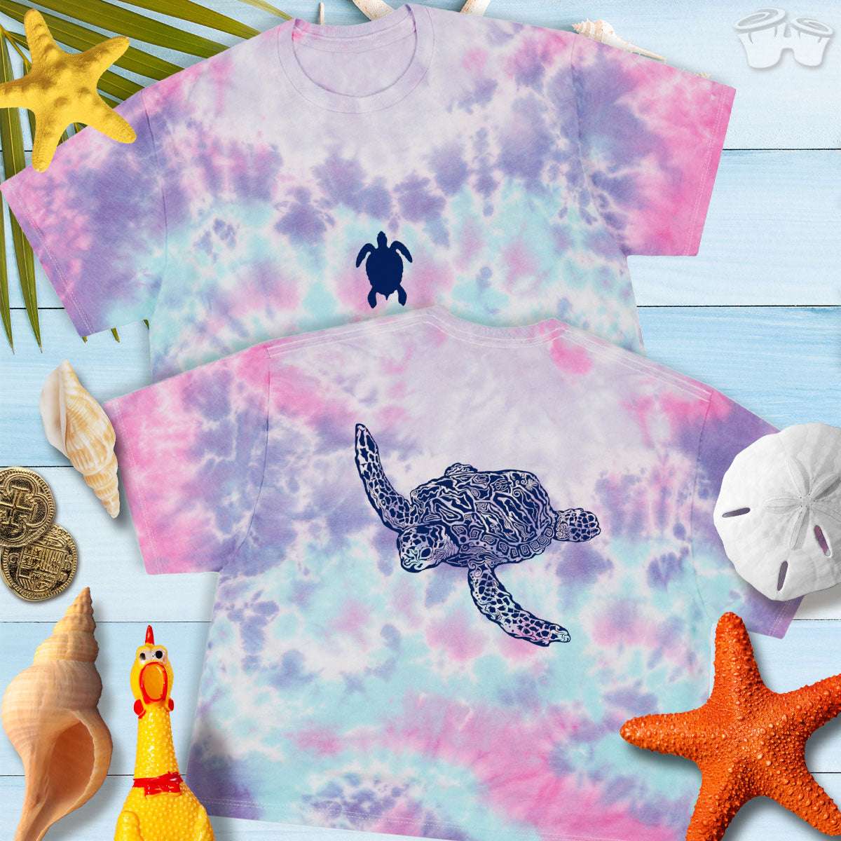 Sea Turtle | Zentangle Animal Art | Tie Dye Crop Top Crop Tops
