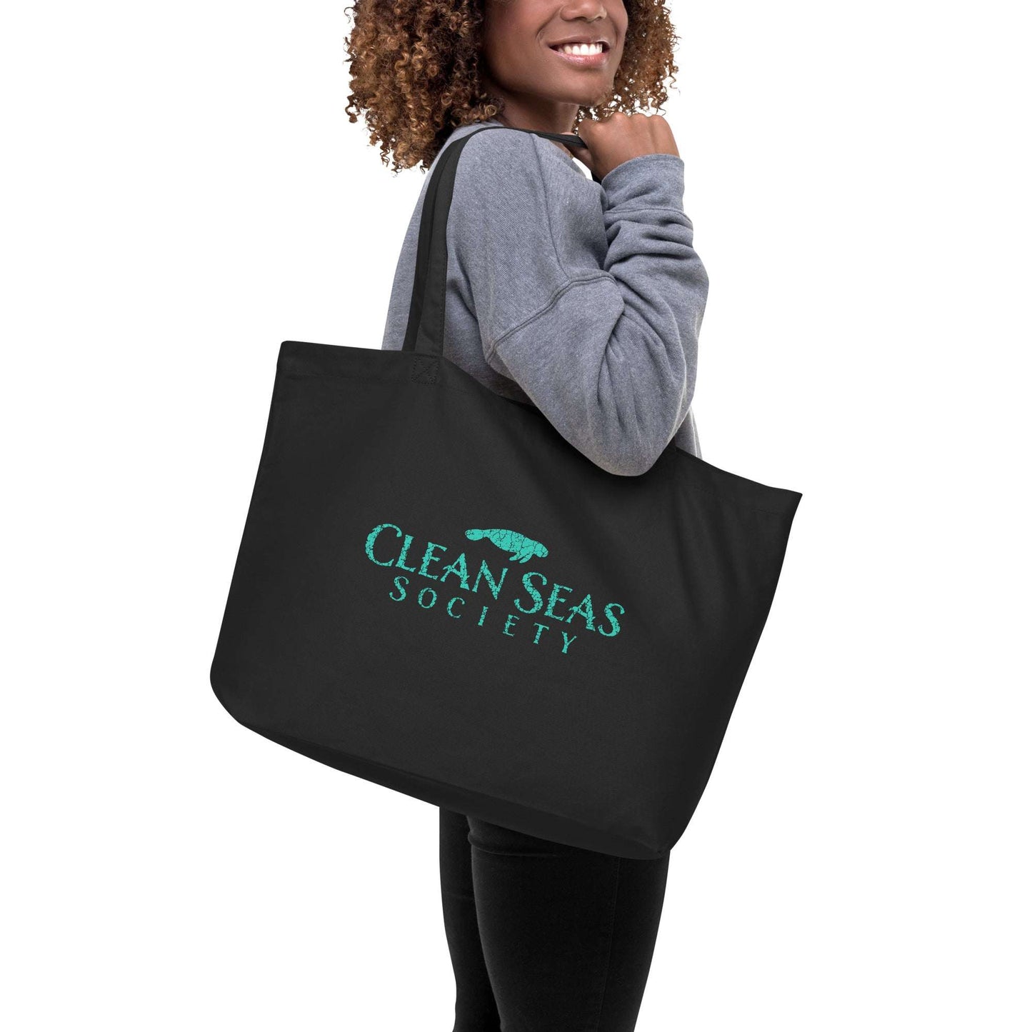 Large organic tote bag | Clean Seas Scoiety Tote Bags