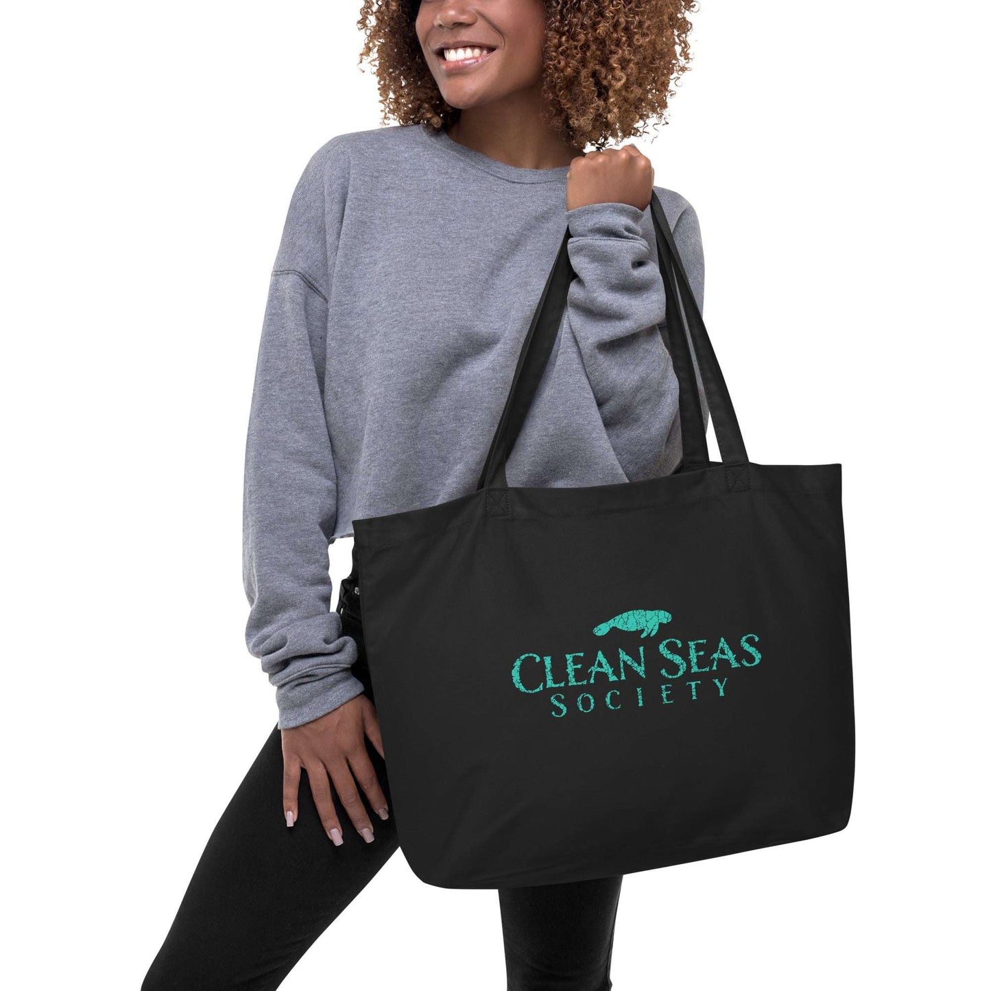 Large organic tote bag | Clean Seas Scoiety Tote Bags