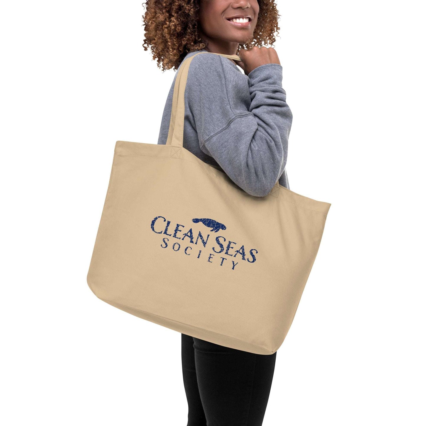 Large organic tote bag | Clean Seas Scoiety Tote Bags