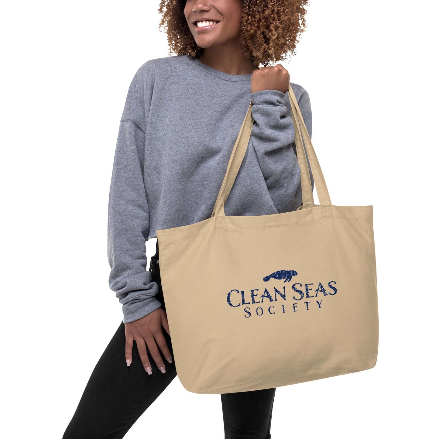 Large organic tote bag | Clean Seas Scoiety Tote Bags
