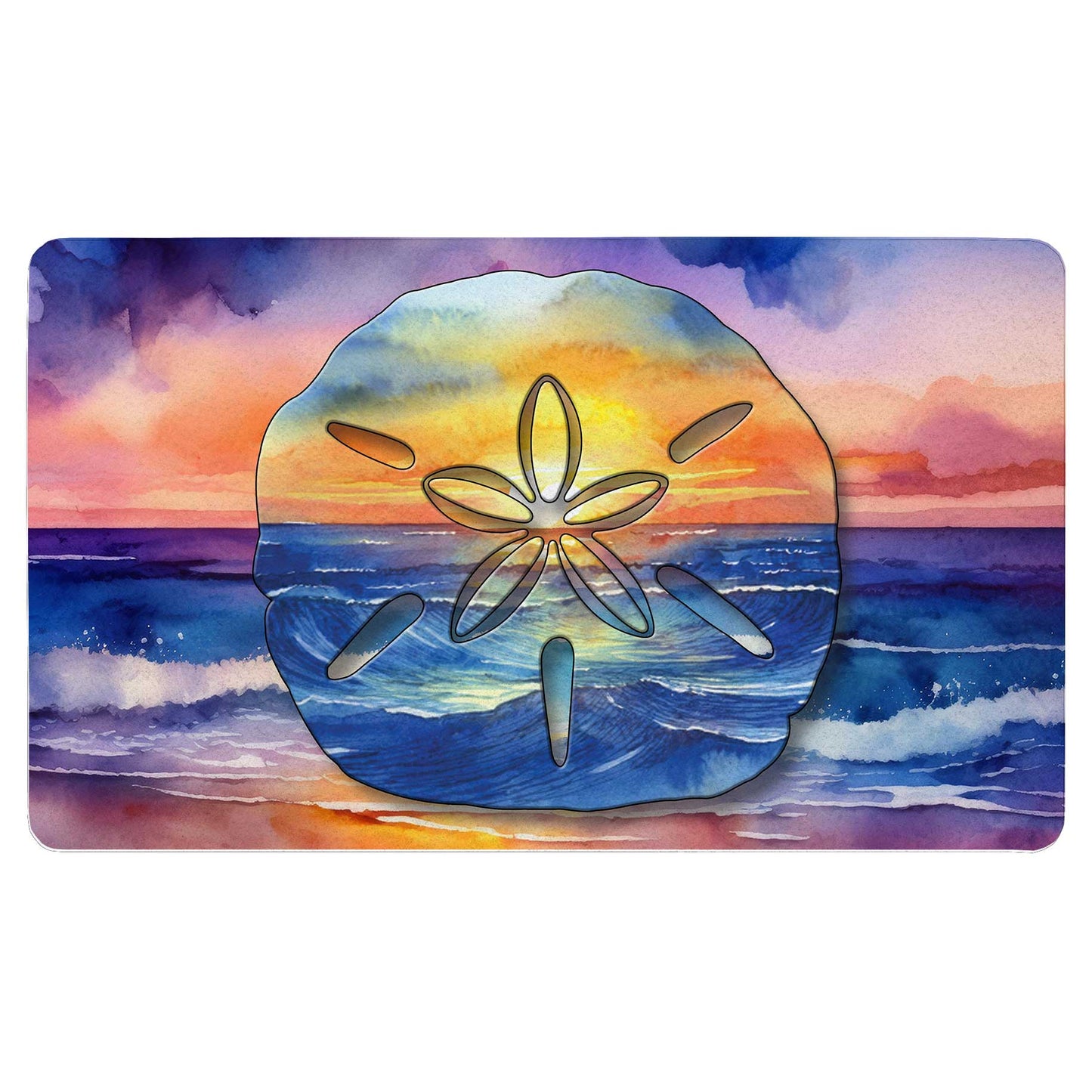 Doormat 🌴 Painted Sand Dollar Beach