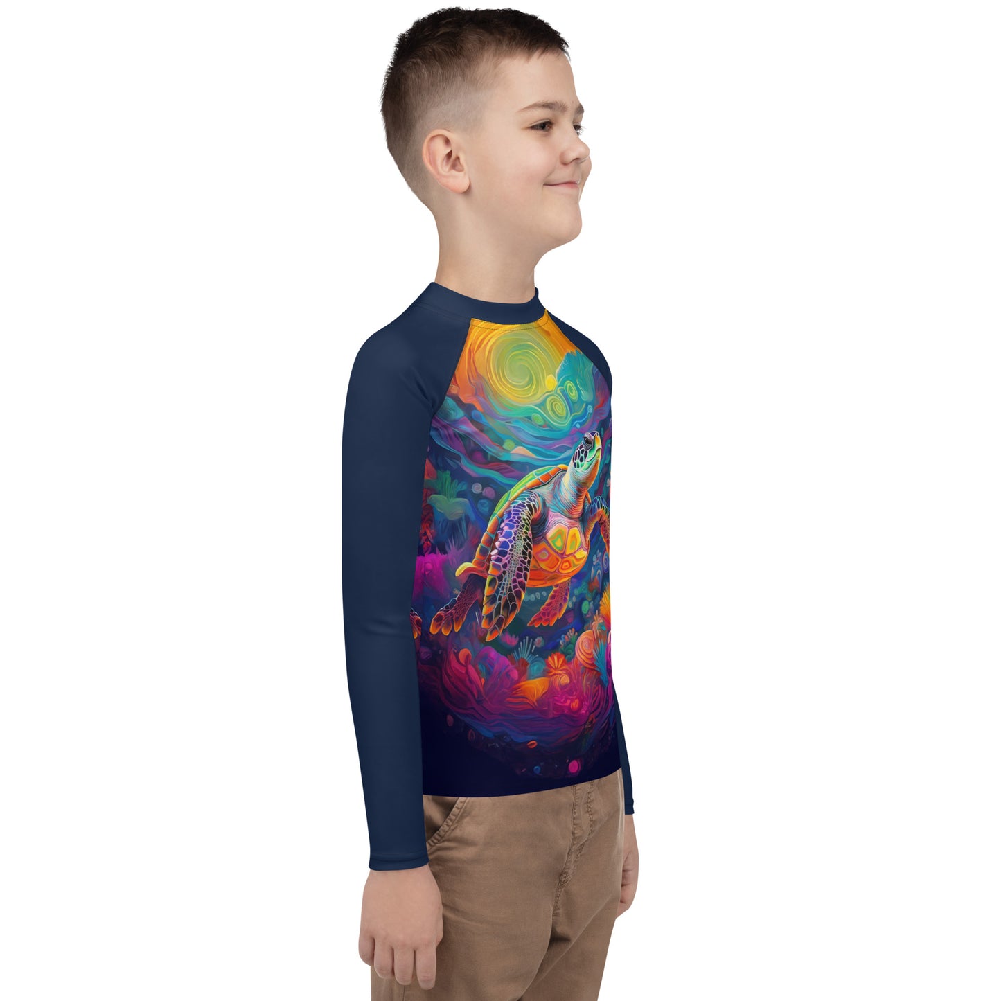 Sea Turtle Sea Turtle | Psychedelic Rashguard | Teen Youths Rash Guards & Swim Shirts