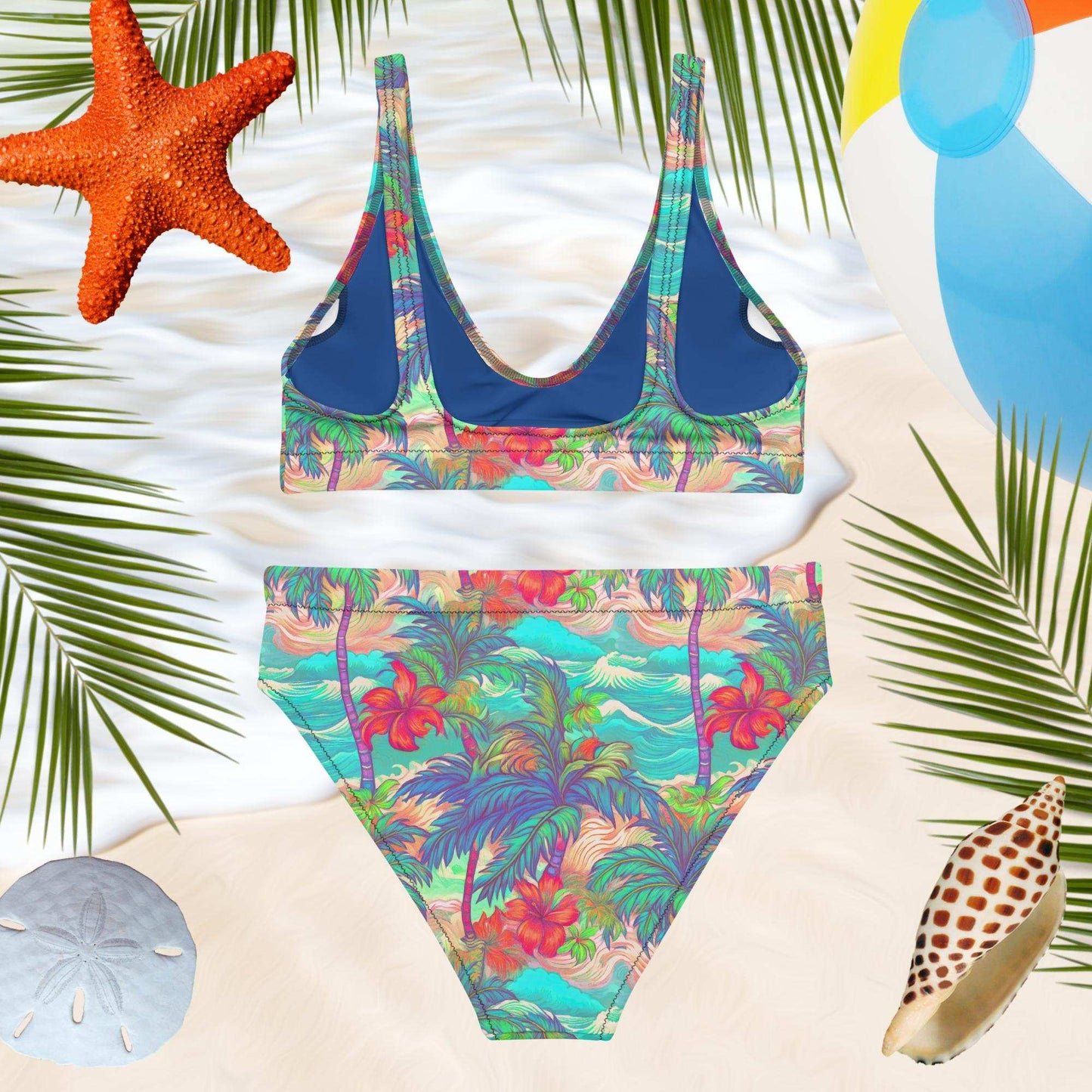 Vintage Hawaiian Style Sporty BikiniClassic Bikinis
