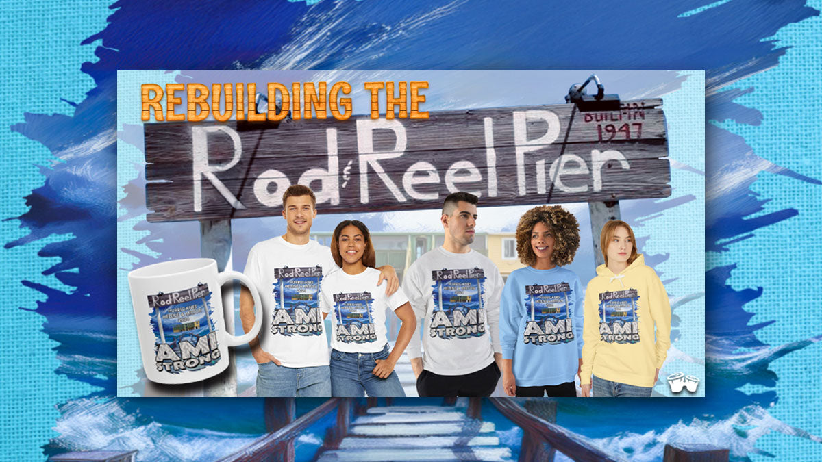 Image featuring models wearing Fundraiser apparel among other merchandise