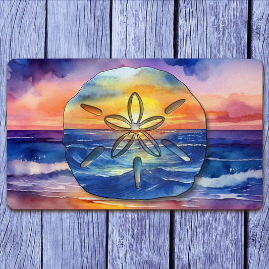 Doormat 🌴 Painted Sand Dollar Beach