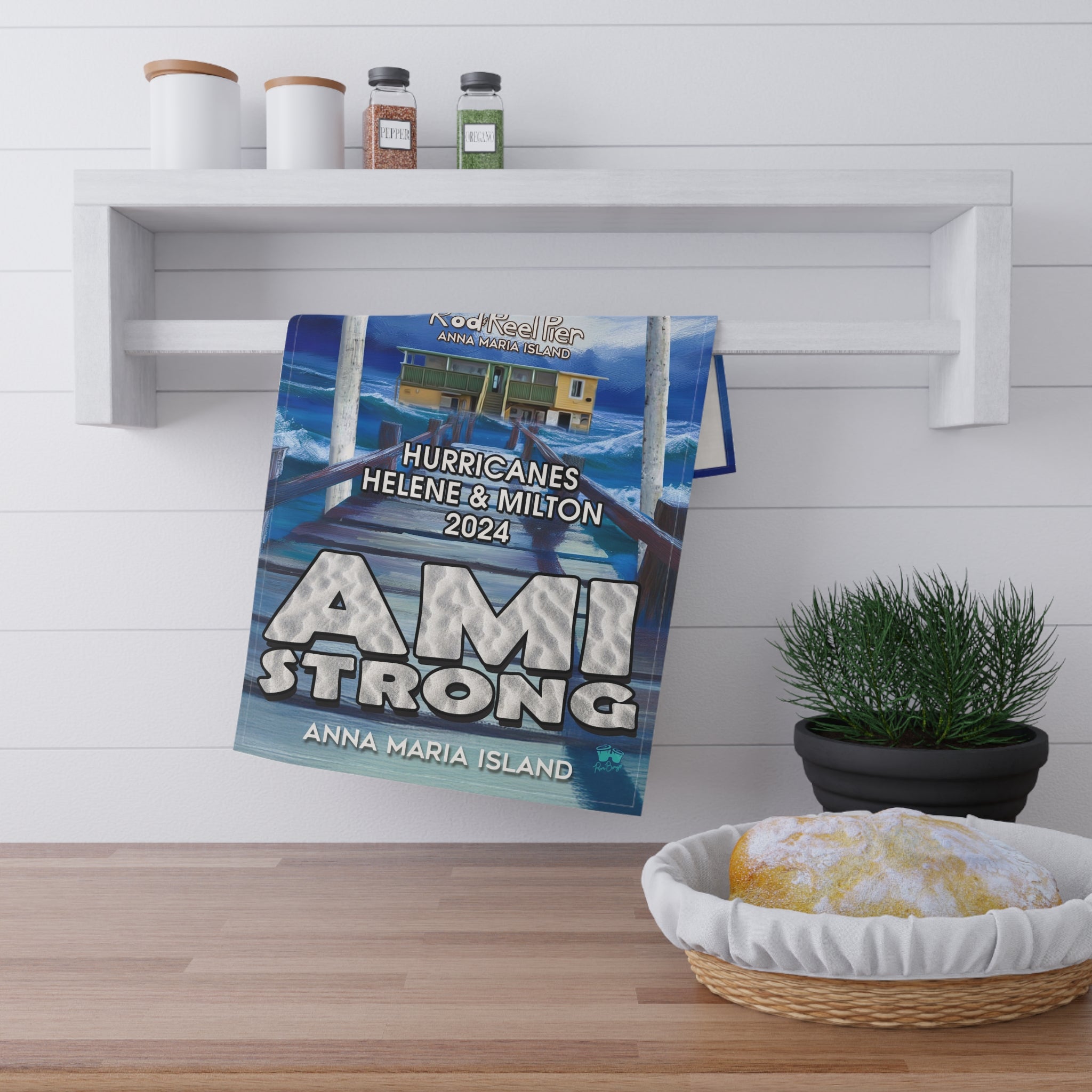 Fundraiser for Rod & Reel Pier | Cotton Twill Tea Towel