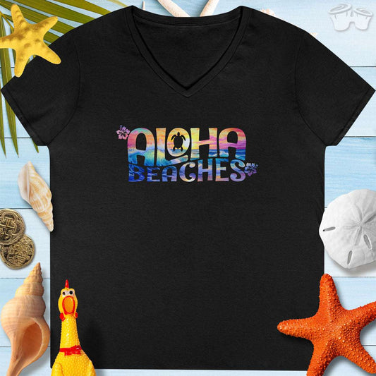 Aloha Beaches | Ladies' V-Neck T-Shirt T-Shirts