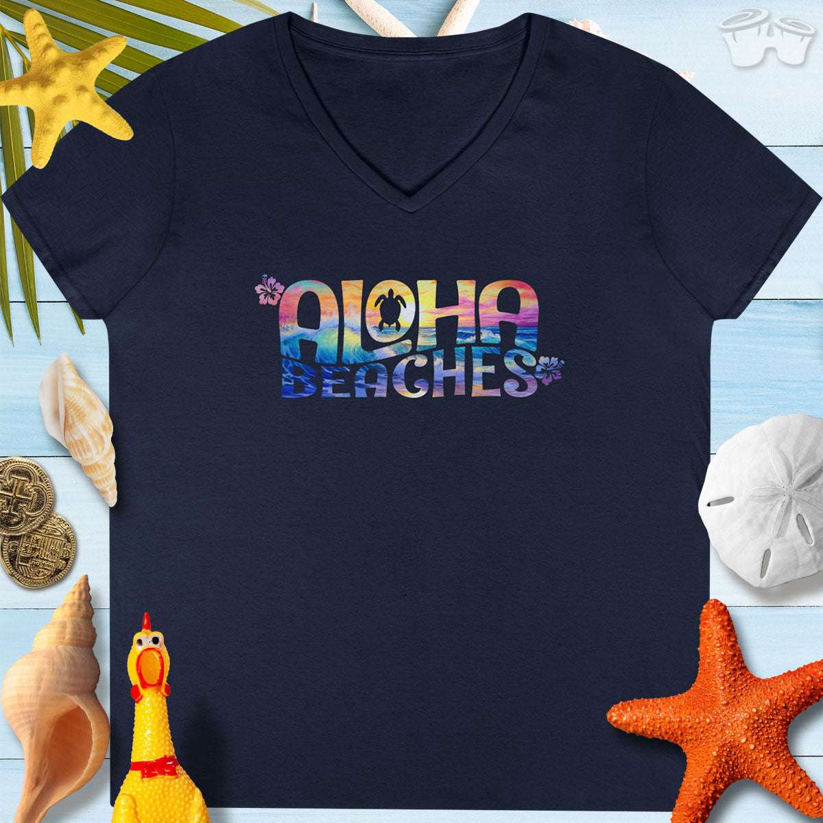 Aloha Beaches | Ladies' V-Neck T-Shirt T-Shirts
