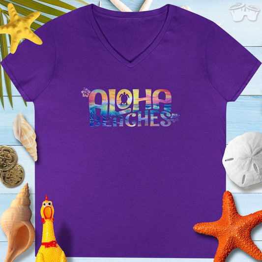Aloha Beaches | Ladies' V-Neck T-Shirt T-Shirts