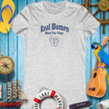 Real Women Wear Flip-Flops T-Shirt on a beach-themed background, perfect for summer vibes and casual outings.