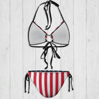 Bikini set with top and bottom on a white background