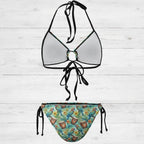 Bikini set with top and bottom on a white background