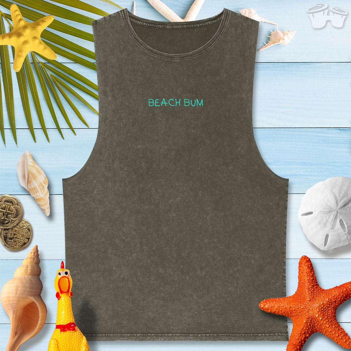 Beach Bum | Stonewash Tank Tops | Summery Vibe 🤙 T-Shirts