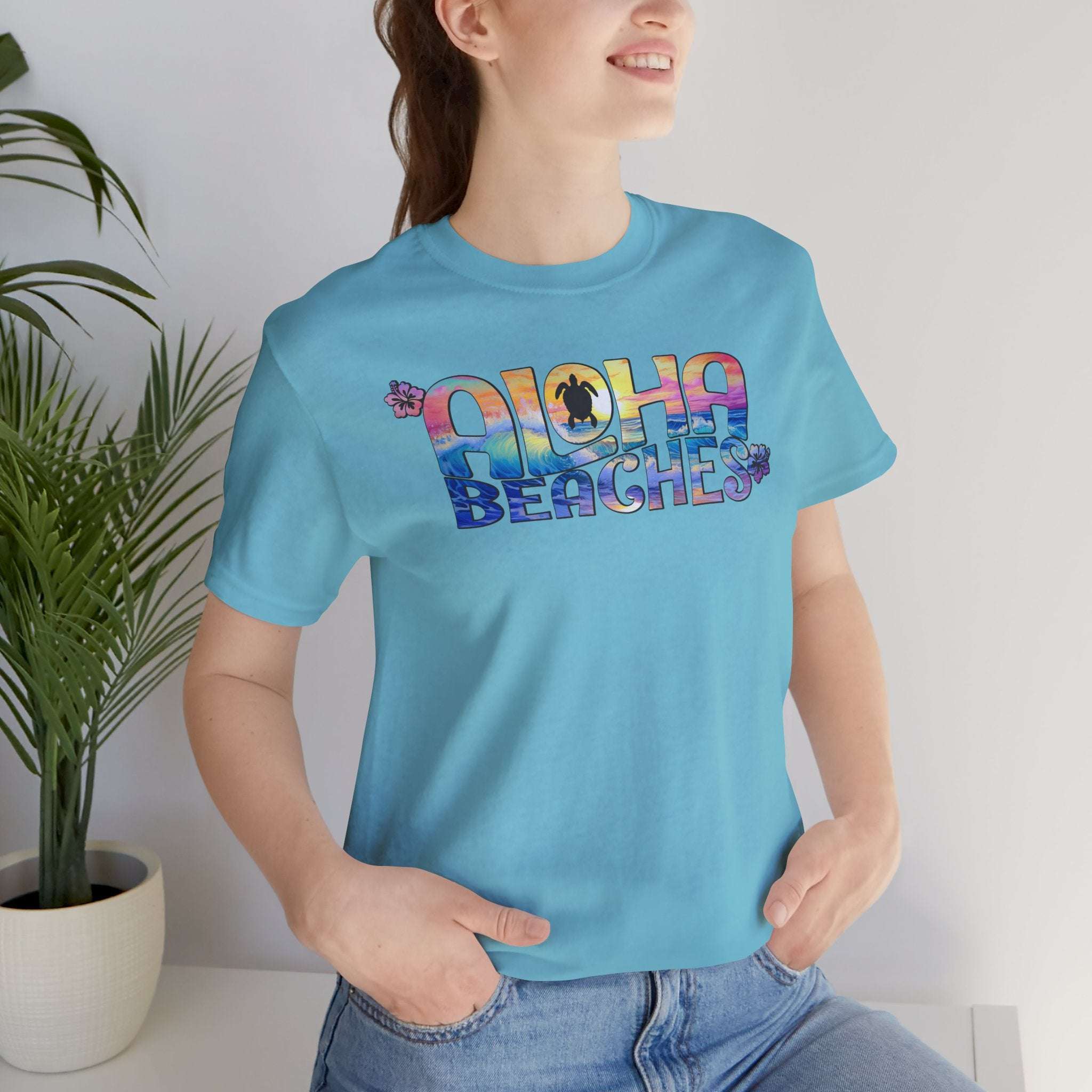 Aloha Beaches T-Shirt | Bella Canvas | Color Waves T-Shirts