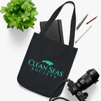 Organic Black Canvas Tote Bag | Clean Seas Society Fundraiser