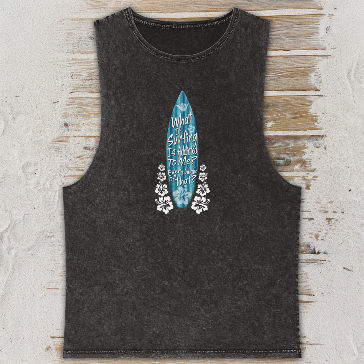 Stonewash Tank Top | Surfboard Graphic | Surf Humor