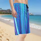 Guy wearing Colorful striped shorts on Waikiki Beach