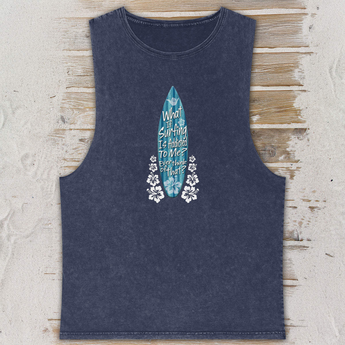 Stonewash Tank Top | Surfboard Graphic | Surf Humor