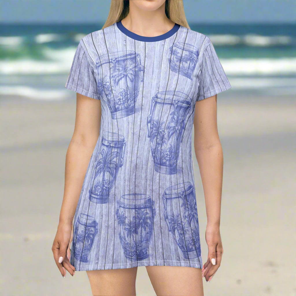 Drum Circle Drums | T-Shirt Dress | Beachwood All Over Art T-Shirts