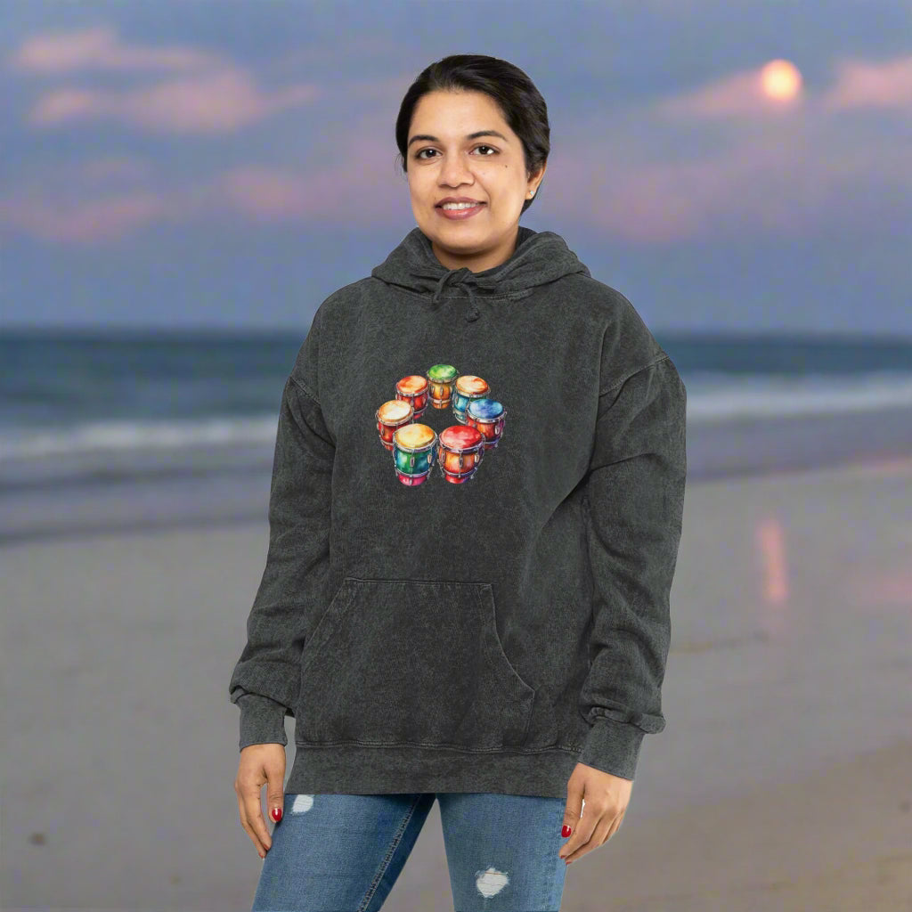 Drum Circle | Mineral Wash Hoodie Hoodies