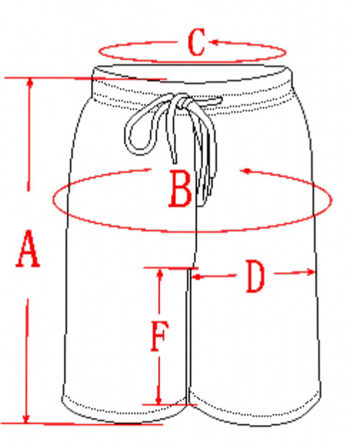 Measurement chart for a skirt with labeled dimensions on a white background