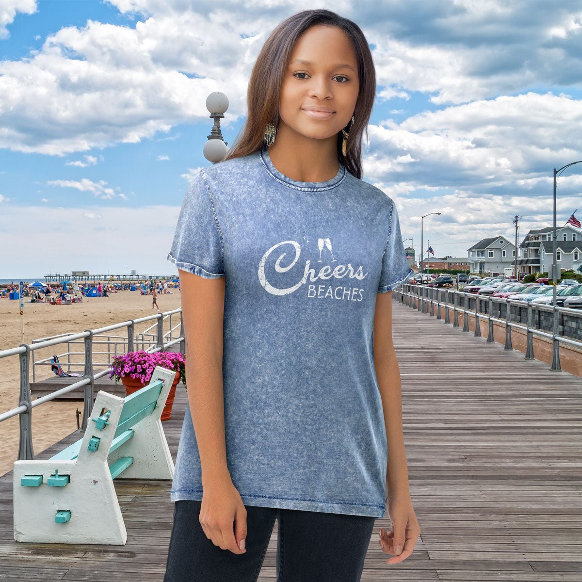 Cheers Beaches New Year’s Eve Denim T-Shirt