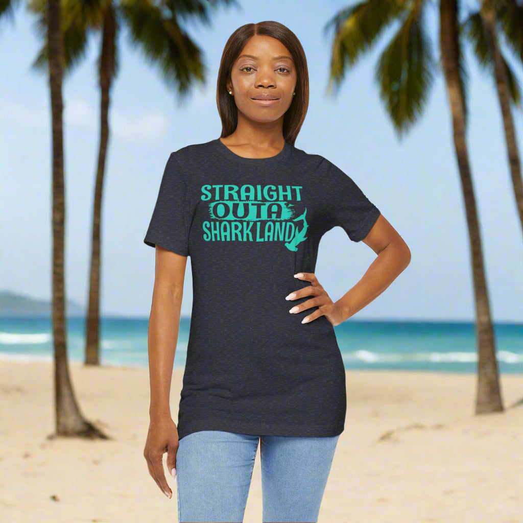 Shark Land | Bella Canvas T-Shirt | Humor Tee T-Shirts