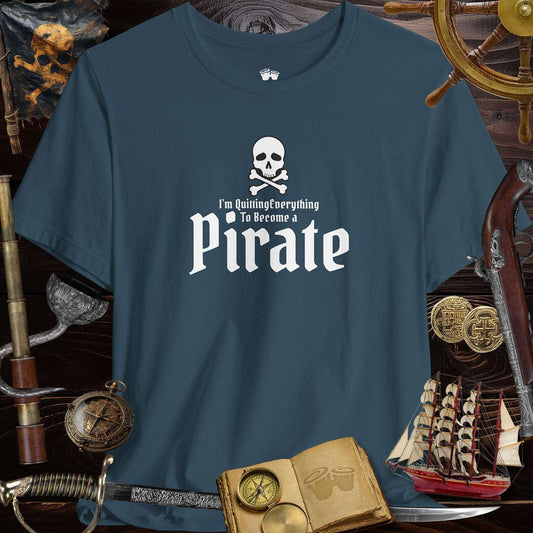 Jolly Roger Pirate Funny Unisex T-Shirt featuring a Skull and Crossbones design, perfect for adventurous outings.