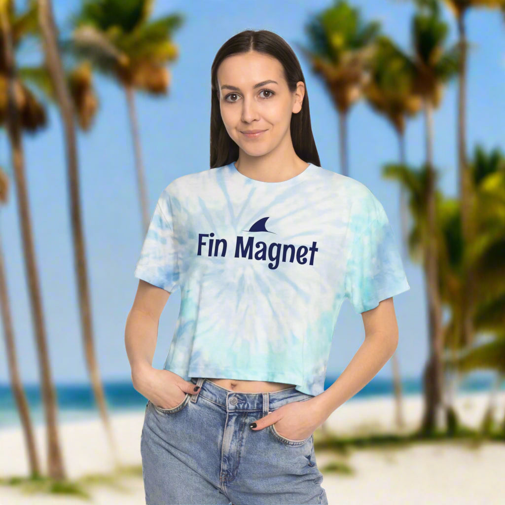 Fintastic | Women's Tie-Dye Crop Top | Fin Magnet T-Shirts