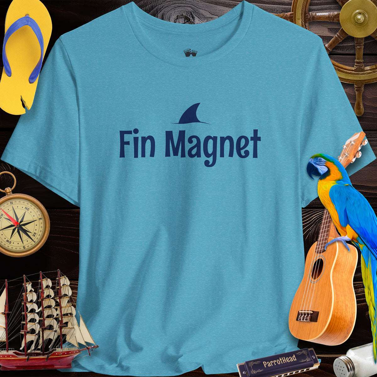 Fins Up | Fin Magnet | Unisex Tee With A Sense Of Humor T-Shirts