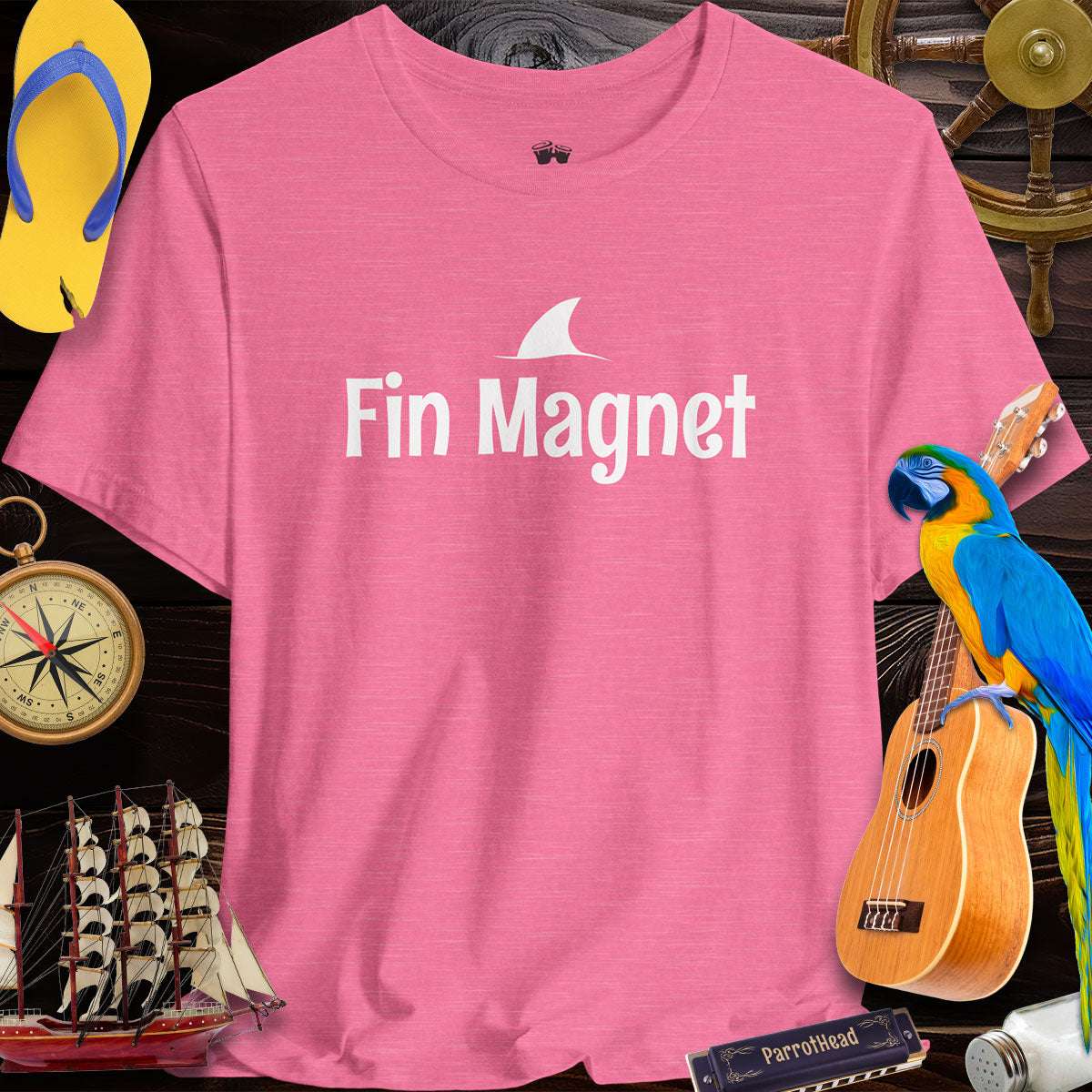Fins Up | Fin Magnet | Unisex Tee With A Sense Of Humor T-Shirts