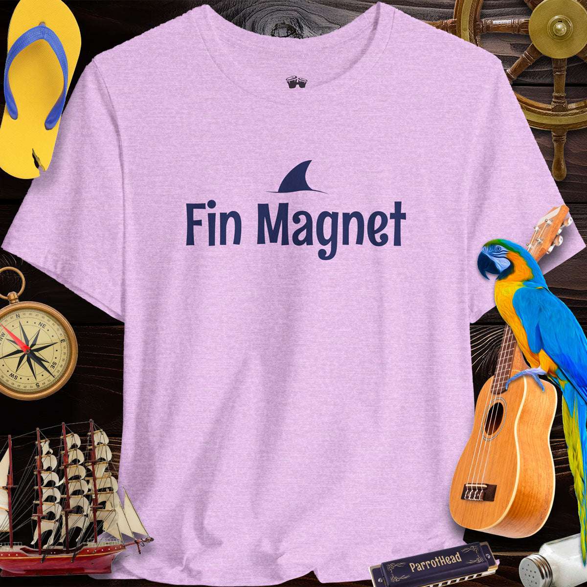 Fins Up | Fin Magnet | Unisex Tee With A Sense Of Humor T-Shirts