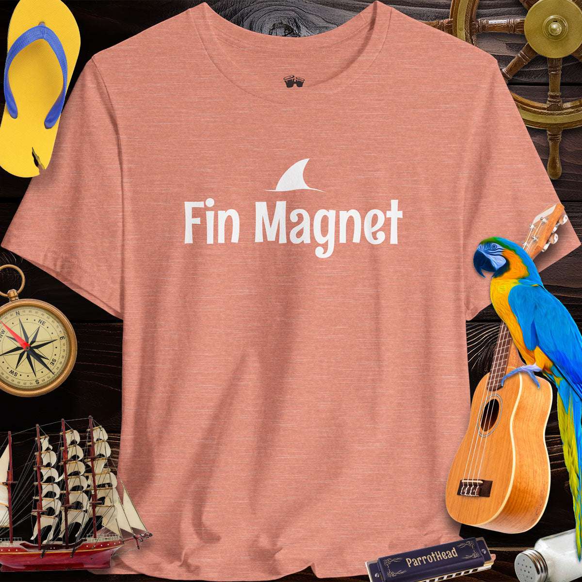 Fins Up | Fin Magnet | Unisex Tee With A Sense Of Humor T-Shirts