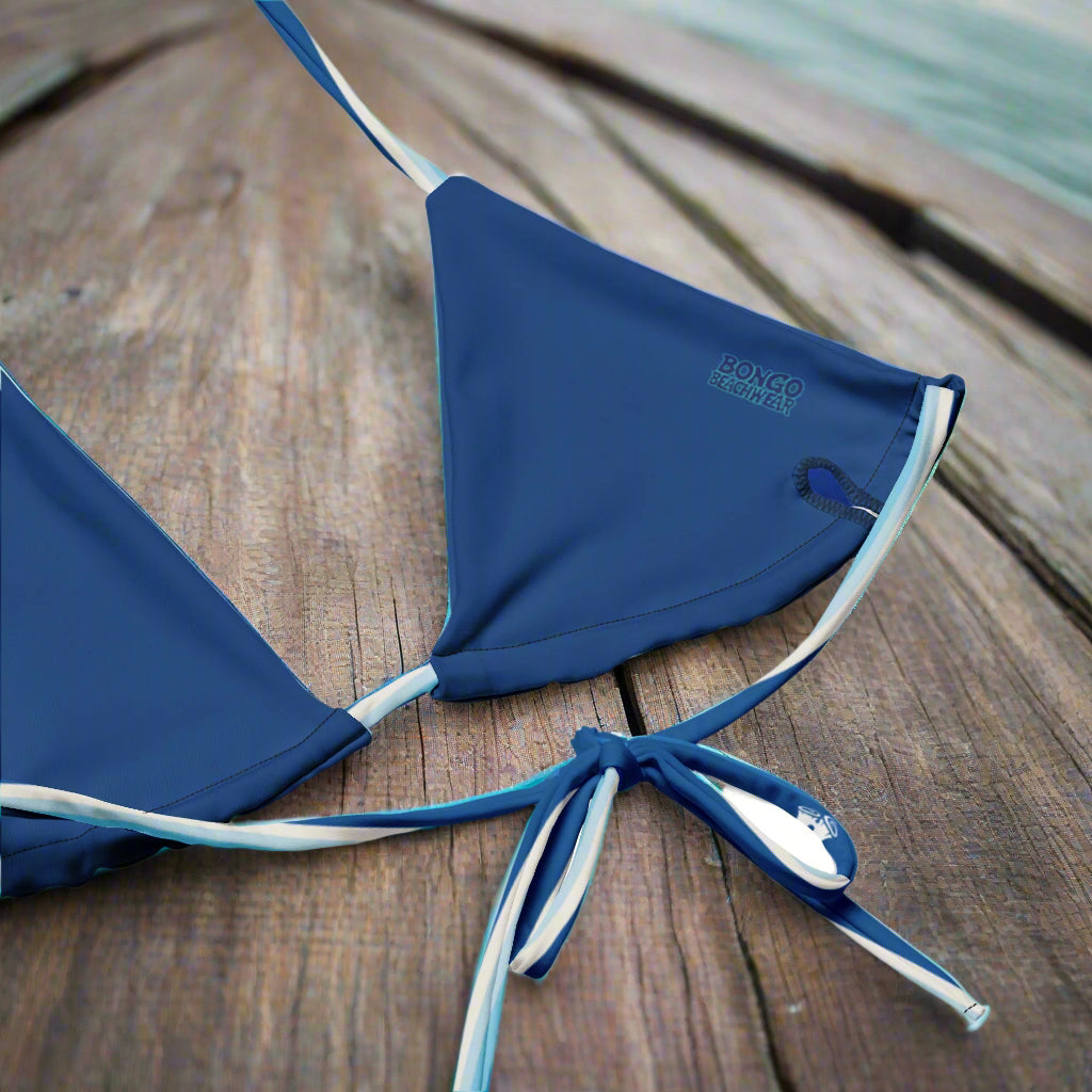 inside look at Bongo Beachwears Fintastic Fins-Up String Bikini Top