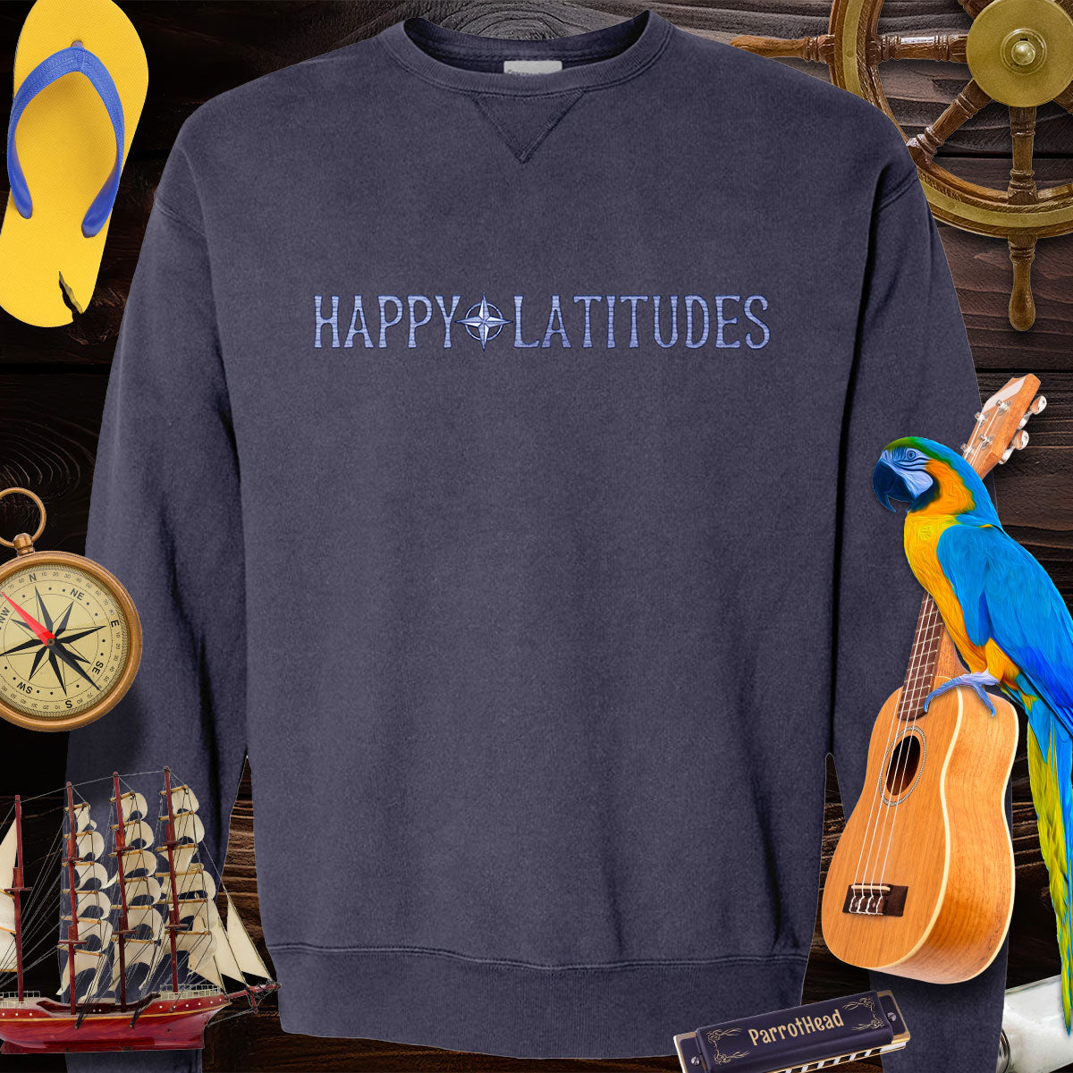 Garment Dyed Sweatshirt | Happy Latitudes Sweatshirts