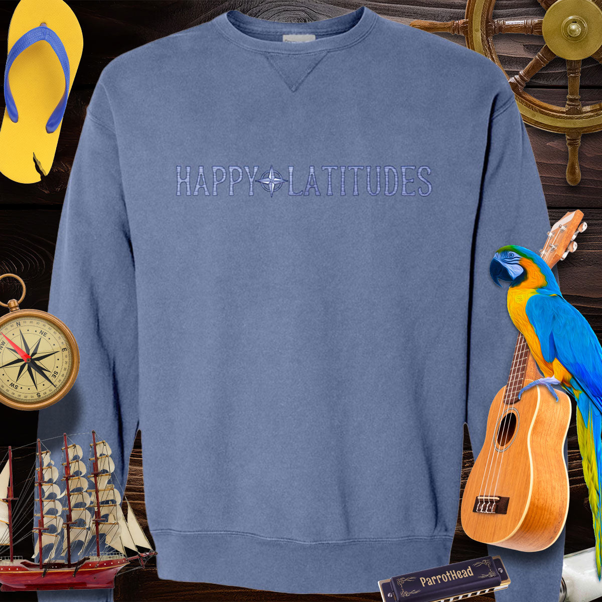 Garment Dyed Sweatshirt | Happy Latitudes Sweatshirts