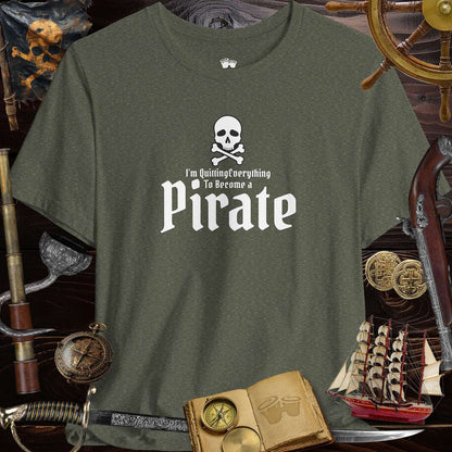 Jolly Roger Pirate Funny Unisex T-Shirt featuring Skull And Crossbones design, perfect for casual adventures.