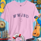 Light Pink Bella Canvas Tee with Bubbles Up WWJBD minimalist design