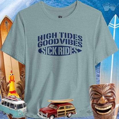 High Tides Good Vibes and Sick Rides | Bella Canvas T-Shirt 🤙 T-Shirts