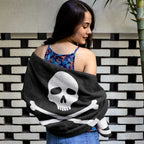 Girl Wrapped on Jolly Roger Beach Towel by Bongo Beachwear. 
