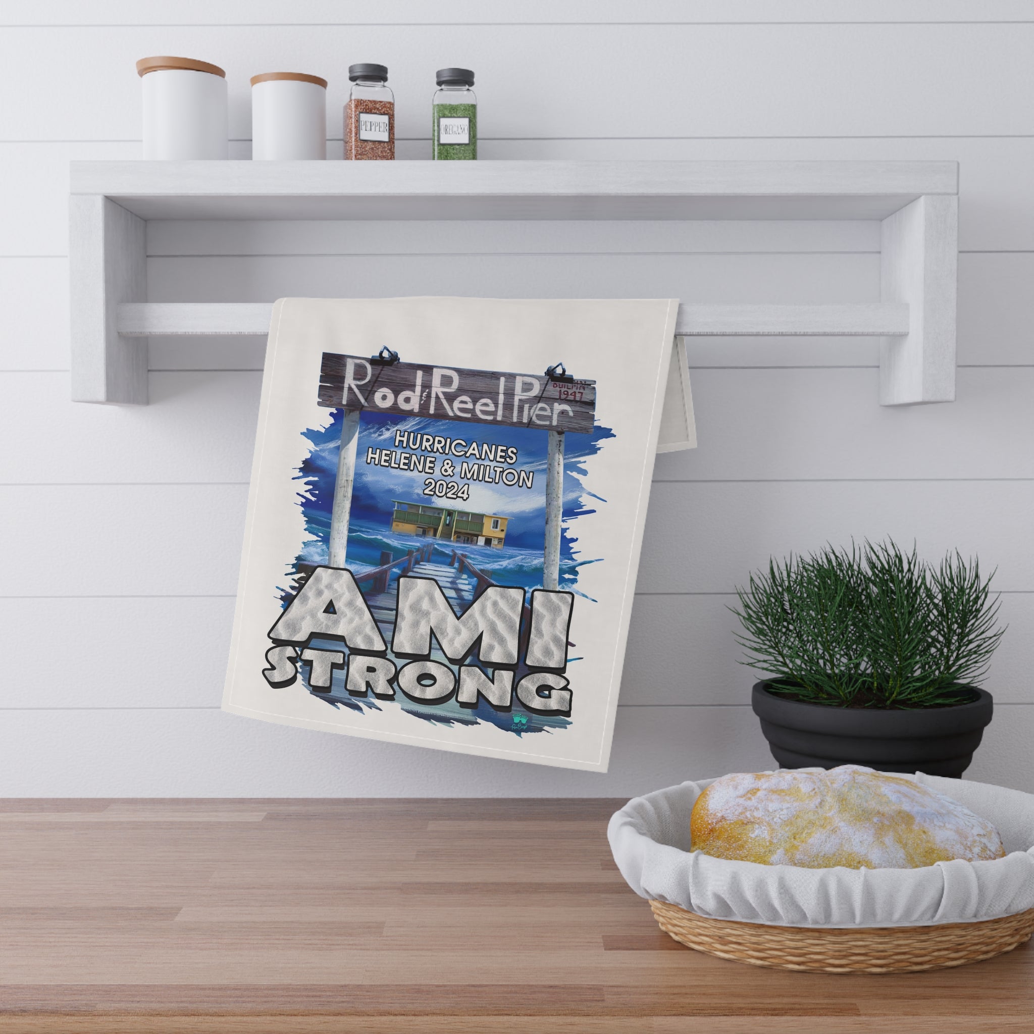 Cotton Twill Tea Towel | Fundraiser for Rod & Reel Pier