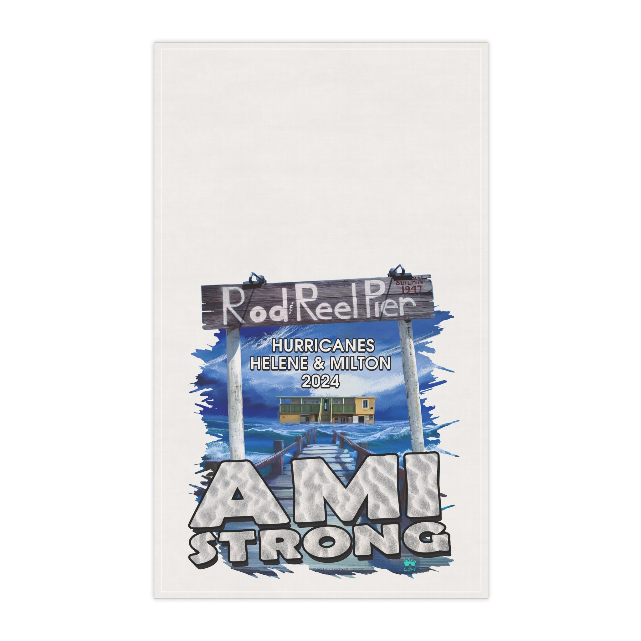 Cotton Twill Tea Towel | Fundraiser for Rod & Reel Pier