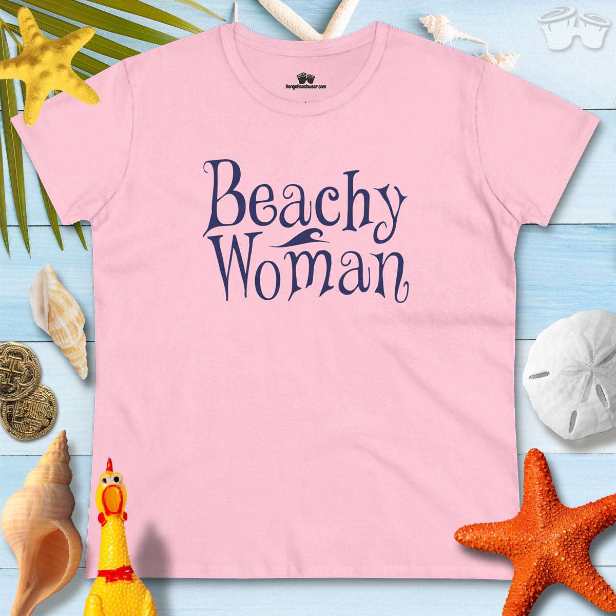 Light Pink-Beachy Women | Clever Beach T s | Just For Women T-Shirt