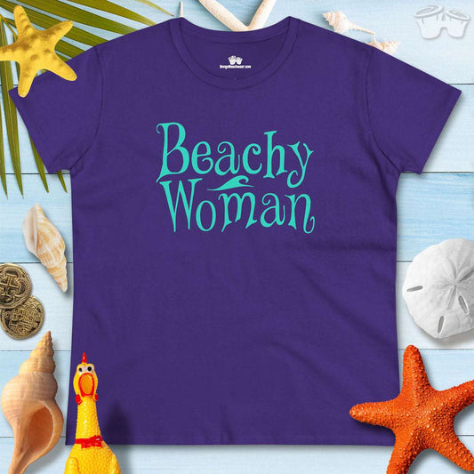 Purple-Beachy Women | Clever Beach T s | Just For Women T-Shirt