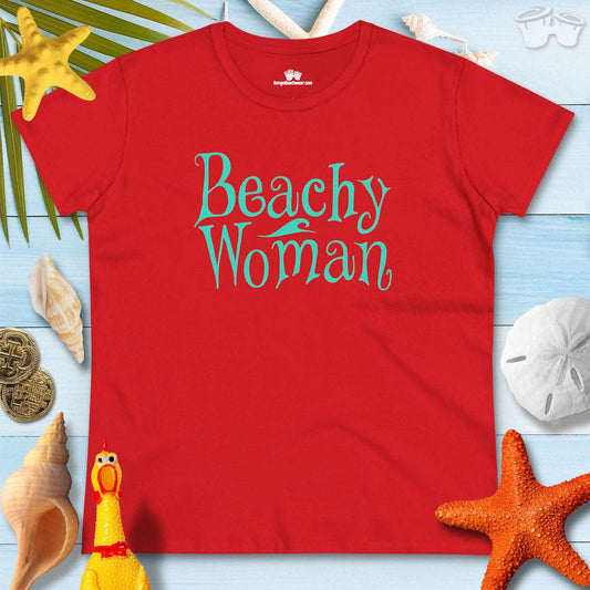 Red-Beachy Women | Clever Beach T s | Just For Women T-Shirt