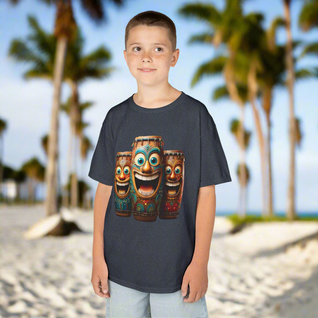 Tiki T | Happy Laughing Tiki Bongo Drums | Kids 🪘 T-Shirts