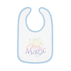 Little Miss Magic Baby Bib with fun pastel lettering