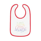 Little Miss Magic Baby Bib with fun pastel lettering